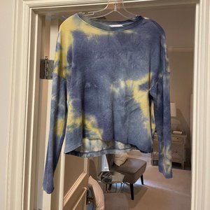 For the Republic Tie Dye Waffle Knit Top